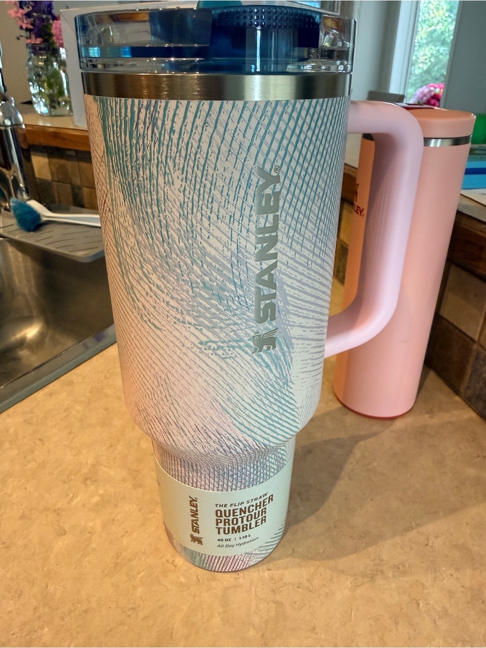 Stanley Quencher Protota Tumbler - Pink/Teal Pattern